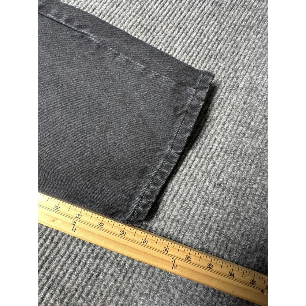 Wrangler Authentic Jeans Mens 38x30 Black Relaxed‎ Straight Denim Casual